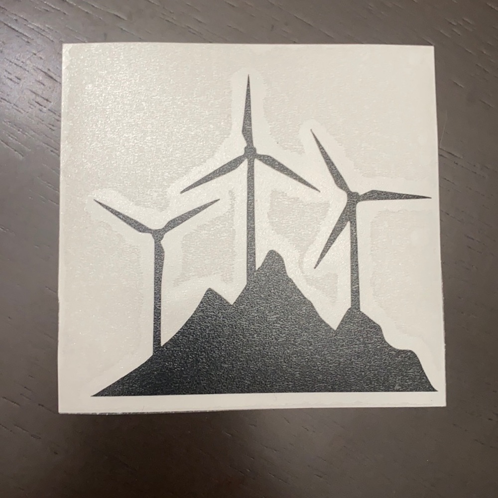 Laptop decal wind turbine